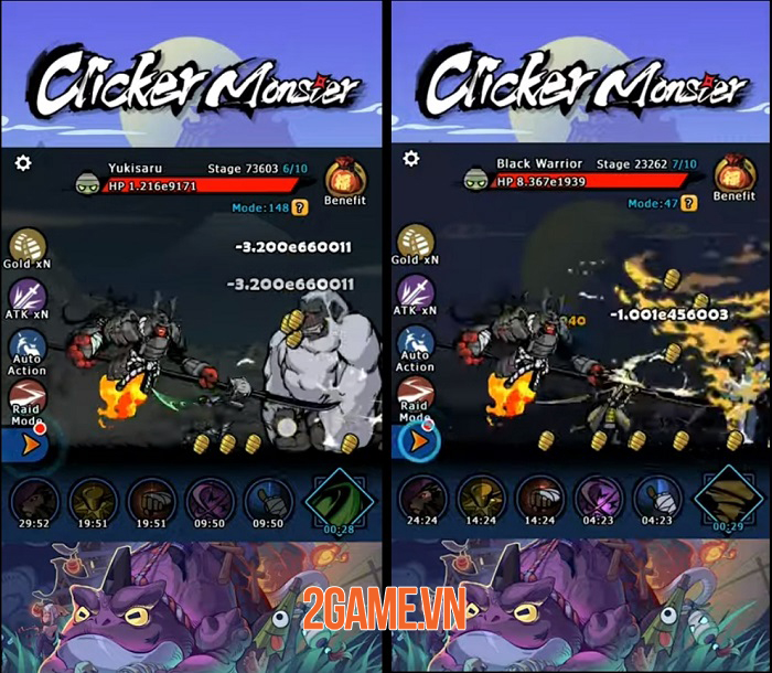 Clicker Monster - Game idle khai thác về truyền thuyết Âm Dương Sư 0