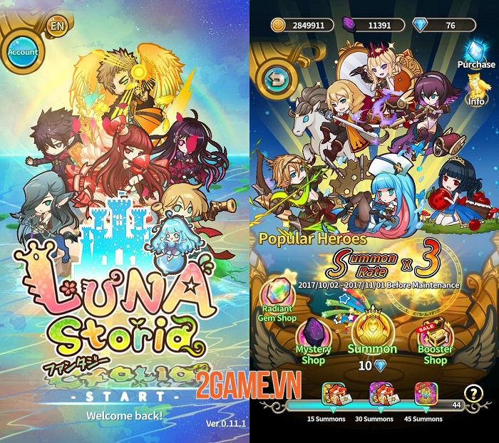 Luna Storia – Game đánh theo lượt đơn giản với đồ họa chibi đáng yêu