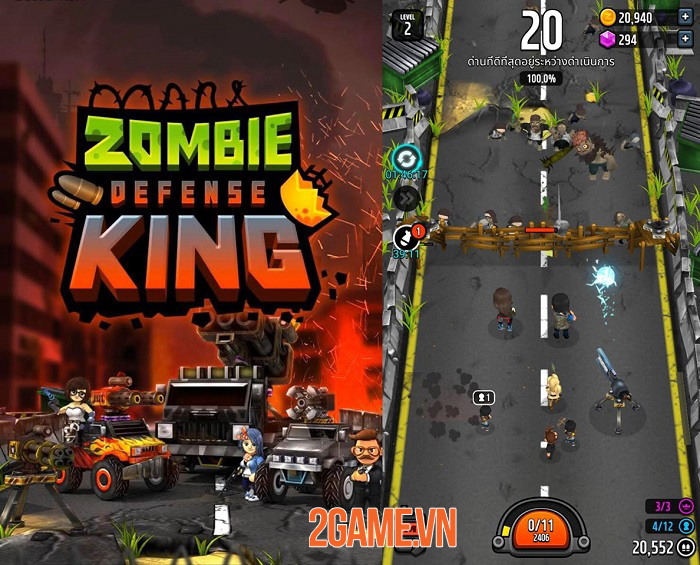 Zombie Defense King – Thưởng thức trận chiến sinh tử chống lại zombie vô tận