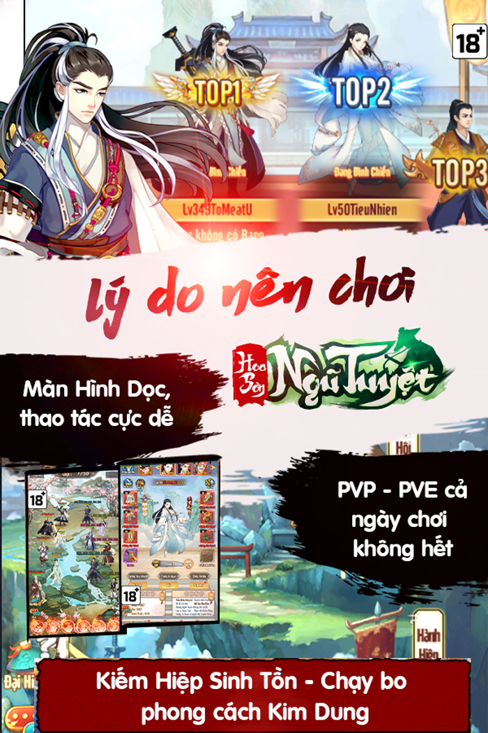 Game kiếm hiệp đấu trí Hoa Sơn Ngũ Tuyệt Mobile về Việt Nam 1