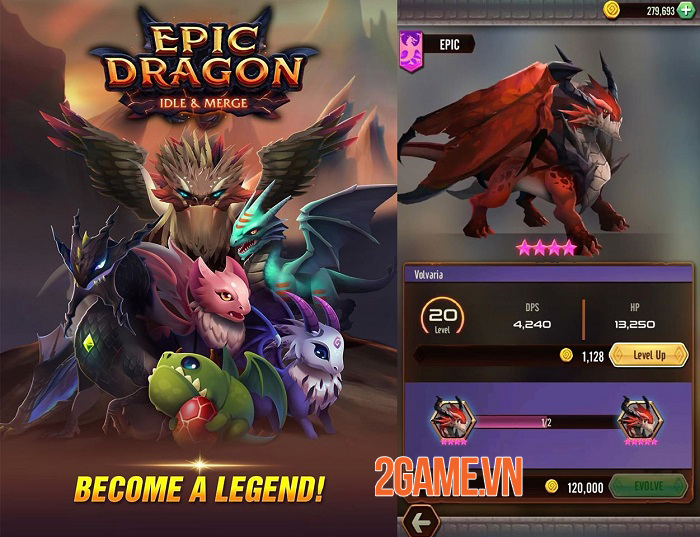 Dragon Epic – Huấn luyện và tiến hóa 20 con rồng độc nhất vô nhị