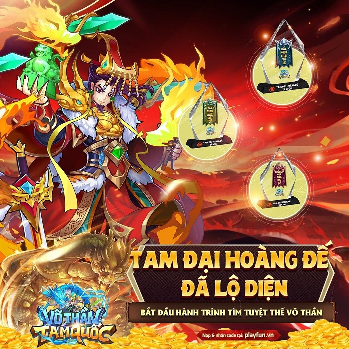 Photo of Võ Thần Tam Quốc lộ diện Tam Đại Hoàng Đế mạnh nhất cuộc chiến Thần Tướng Giá Lâm