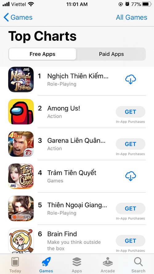 Nghịch Thiên Kiếm Thế dẫn đầu Top bảng xếp hạng App Store và Google Play 0