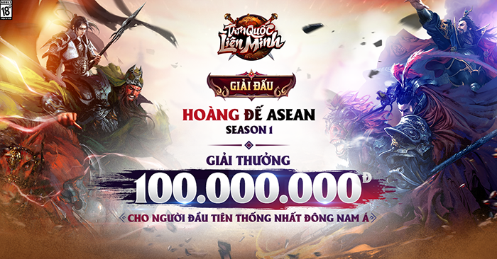  Tam Quốc Liên Minh tổ chức giải đấu Hoàng Đế ASEAN, thưởng 100 triệu cho gamer chiến thắng