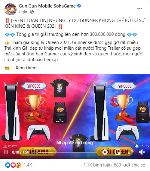 Gun Gun Mobile công bố sự kiện King&Queen 2021, tặng 1 cặp PS5 cho người chiến thắng! 7