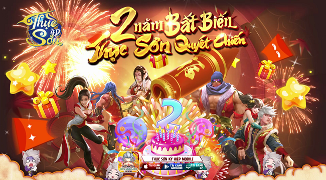 Tặng 500 giftcode Thục Sơn 4D mừng sinh nhật 2 tuổi Tặng 500 giftcode Thục Sơn 4D mừng sinh nhật 2 tuổi