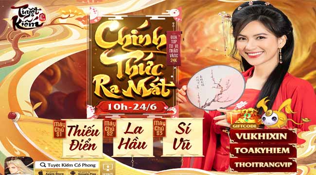 Tuyệt Kiếm Cổ Phong Mobile tặng giftcode VIP giới hạn cực hot Tuyệt Kiếm Cổ Phong Mobile tặng giftcode VIP giới hạn cực hot