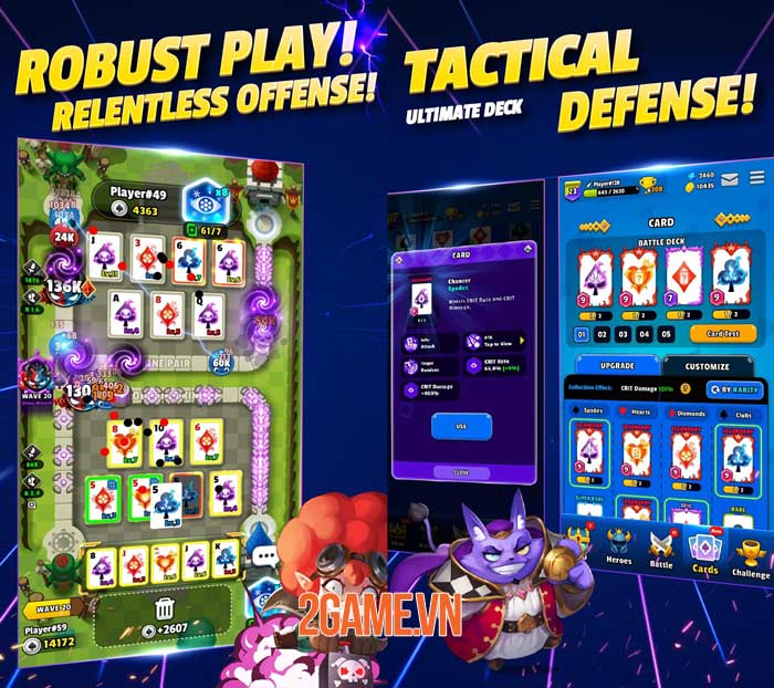 Card Kingdom : Poker Defense - Game chiến thuật hợp nhất thẻ bài thông minh 1