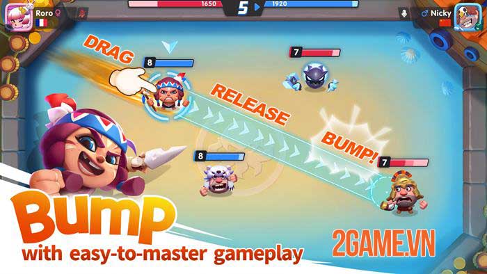 Hero Bump – Game chiến thuật phong cách bắn Bida cực cuốn