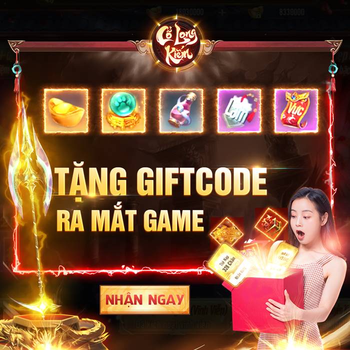 Tặng 1000 giftcode Cổ Long Kiếm VTC và FREE VIP 15 vào game 1