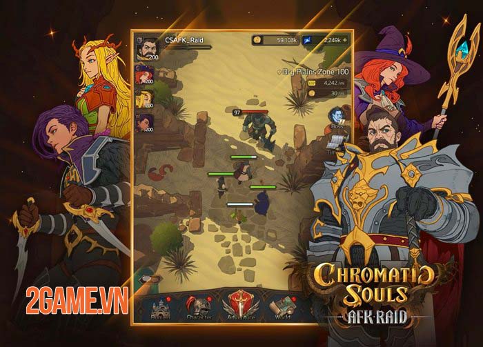 Chromatic Souls: AFK Raid – Thám hiểm và chinh phục thế giới giả tưởng rộng lớn