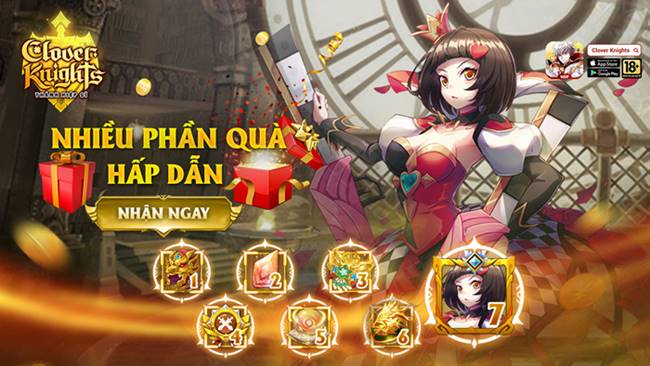 Clover Knights tung giftcode, công bố quà đua TOP ngày ra mắt Clover Knights tung giftcode, công bố quà đua TOP ngày ra mắt