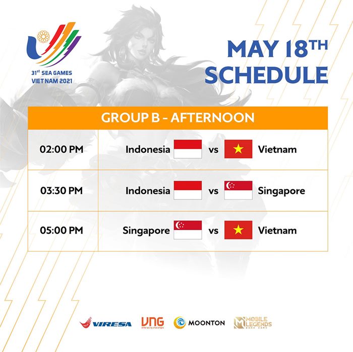 14:00 ngày 18/5 – Mobile Legends: Bang Bang Việt Nam khai trận tại SEA Games 31