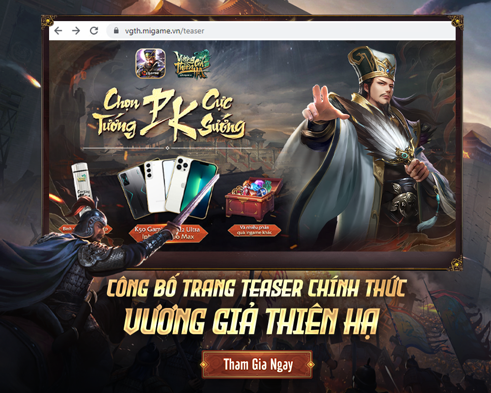 Game đấu tướng Vương Giả Thiên Hạ Mobile tung teaser với nhiều phần thưởng hấp dẫn, đặc biệt Iphone 13 Promax 0