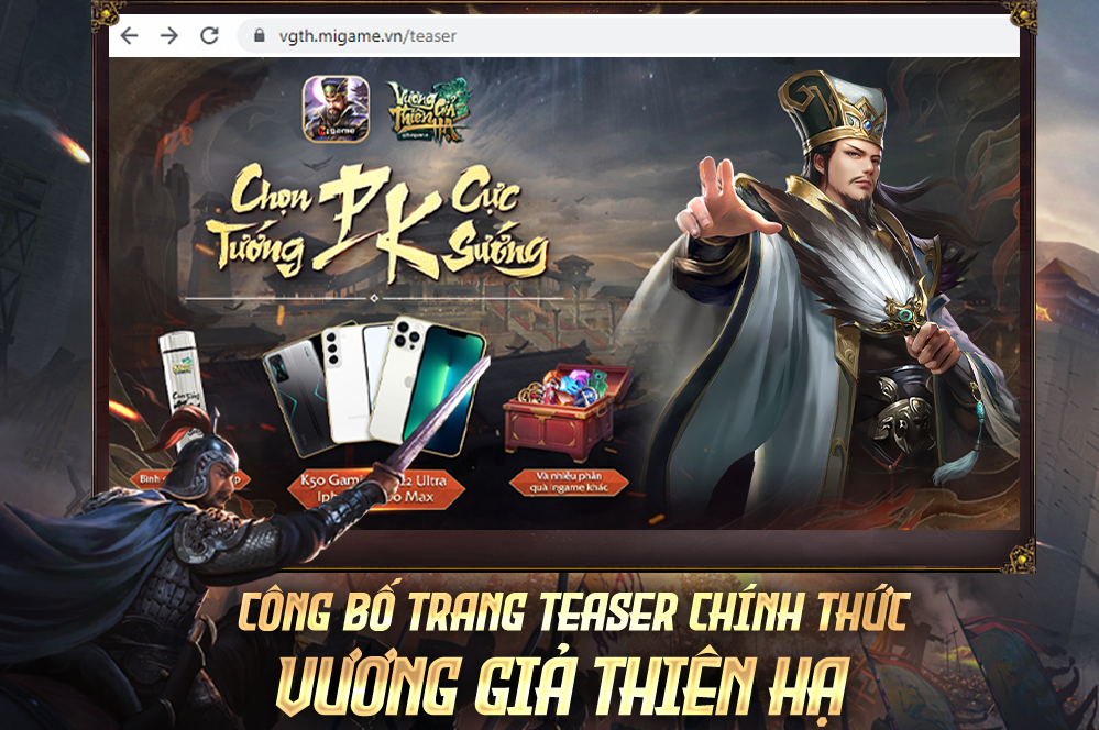 Game đấu tướng Vương Giả Thiên Hạ Mobile tung teaser với nhiều phần thưởng hấp dẫn, đặc biệt Iphone 13 Promax