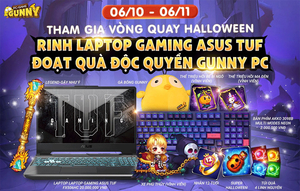 Gunny PC – Halloween này, ai cũng là “chiến thần” nhận thưởng khủng