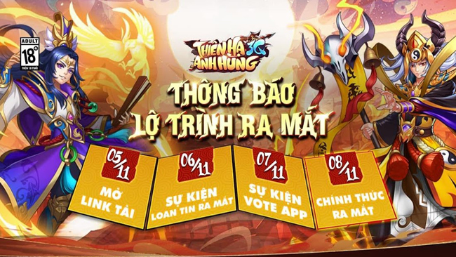 Thiên Hạ Anh Hùng 3Q – Game thẻ tướng 1 chạm hot nhất cuối năm 2022 dành cho người Việt