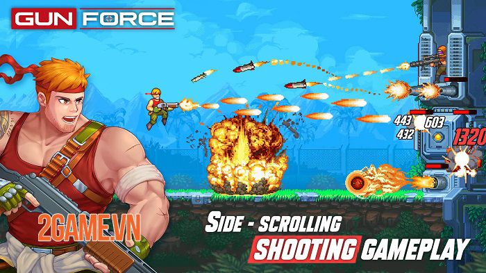 Triệt phá đường dây tội phạm với tựa game Platformer Gun Force: Action Shooting