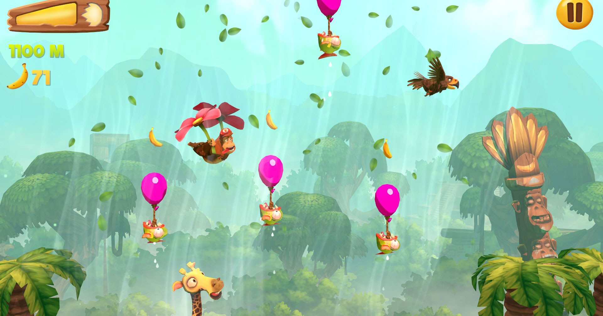 Nhập vai khỉ đột chạy trốn đại hồng thuỷ với Banana Kong 2: Running Game