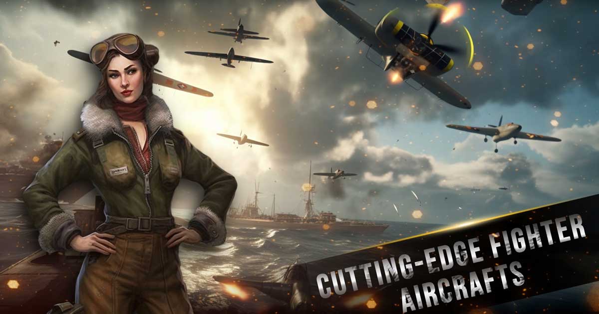 Thử tài làm phi công lái máy bay chiến đấu trong Warplanes Dogfight: WW2 Battle