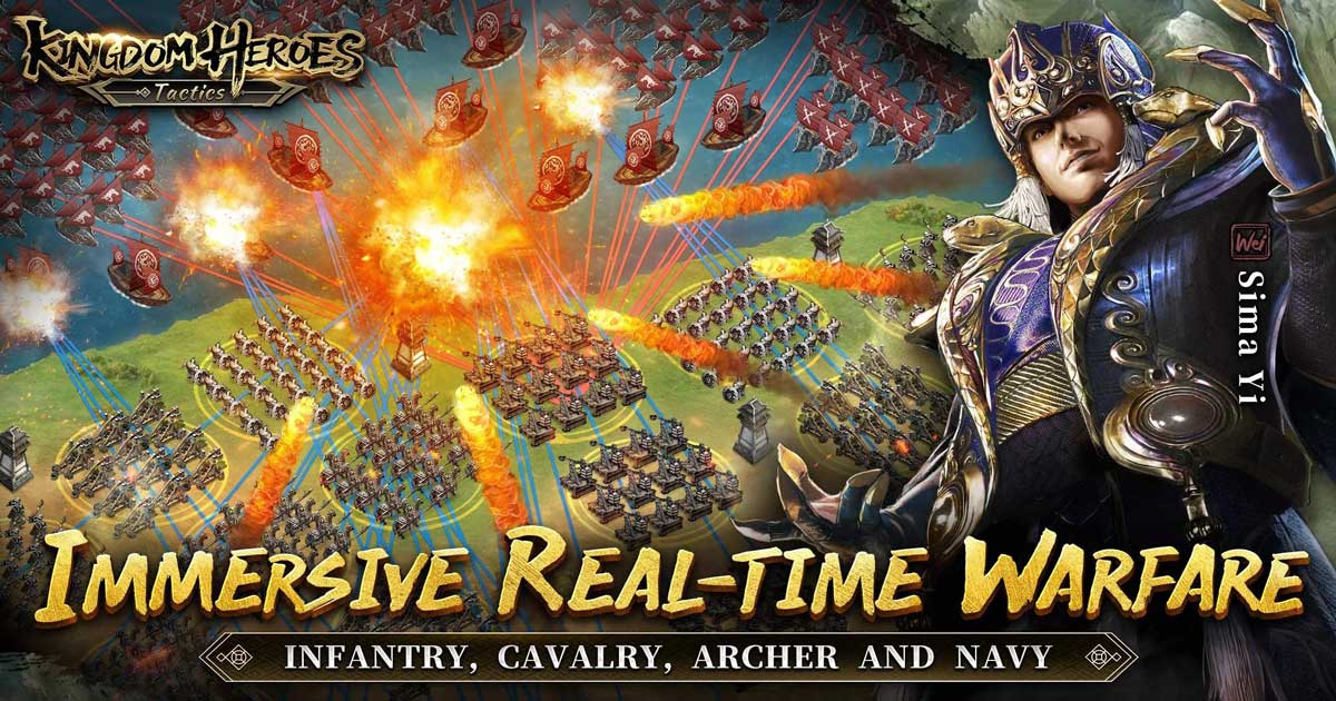 Siêu phẩm game chiến thuật thời gian thực Kingdom Heroes – Tactics đề tài Tam Quốc ra mắt bản Global