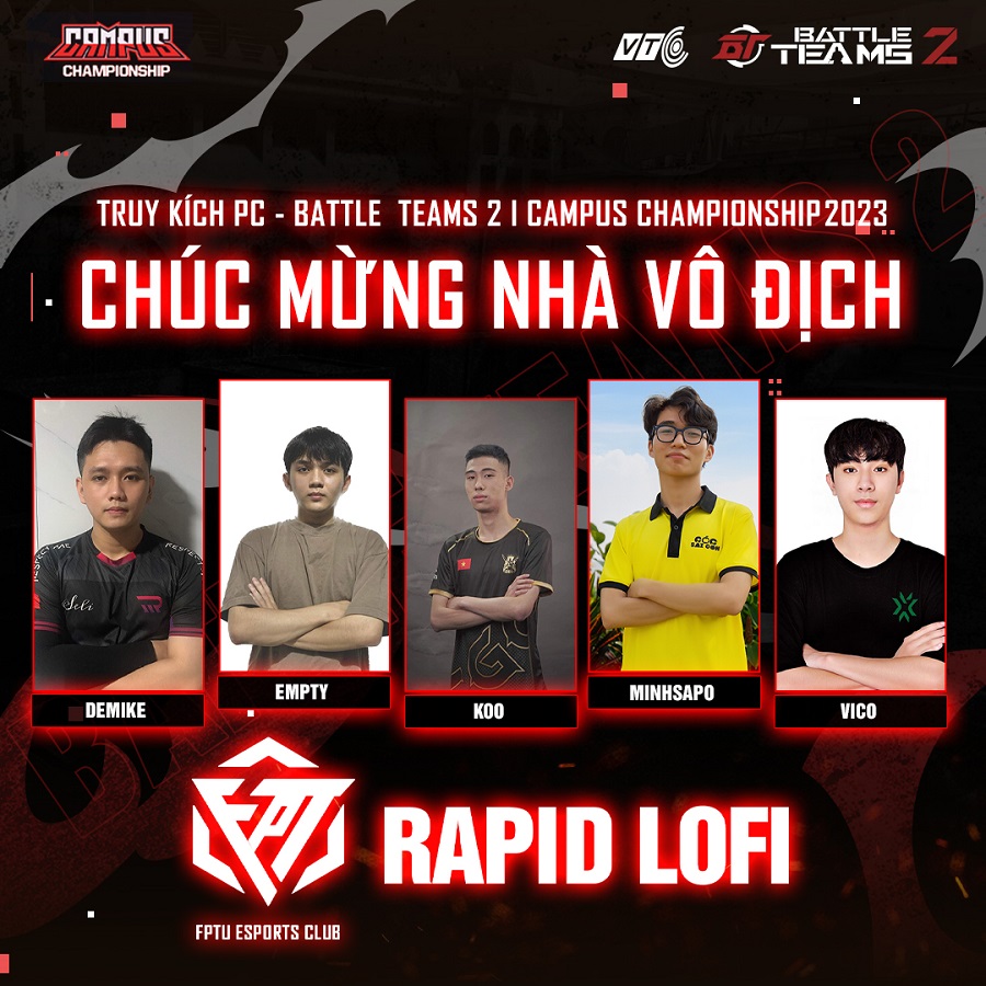 Nhà vô địch Campus Championship 2023 gọi tên Rapid Lofi