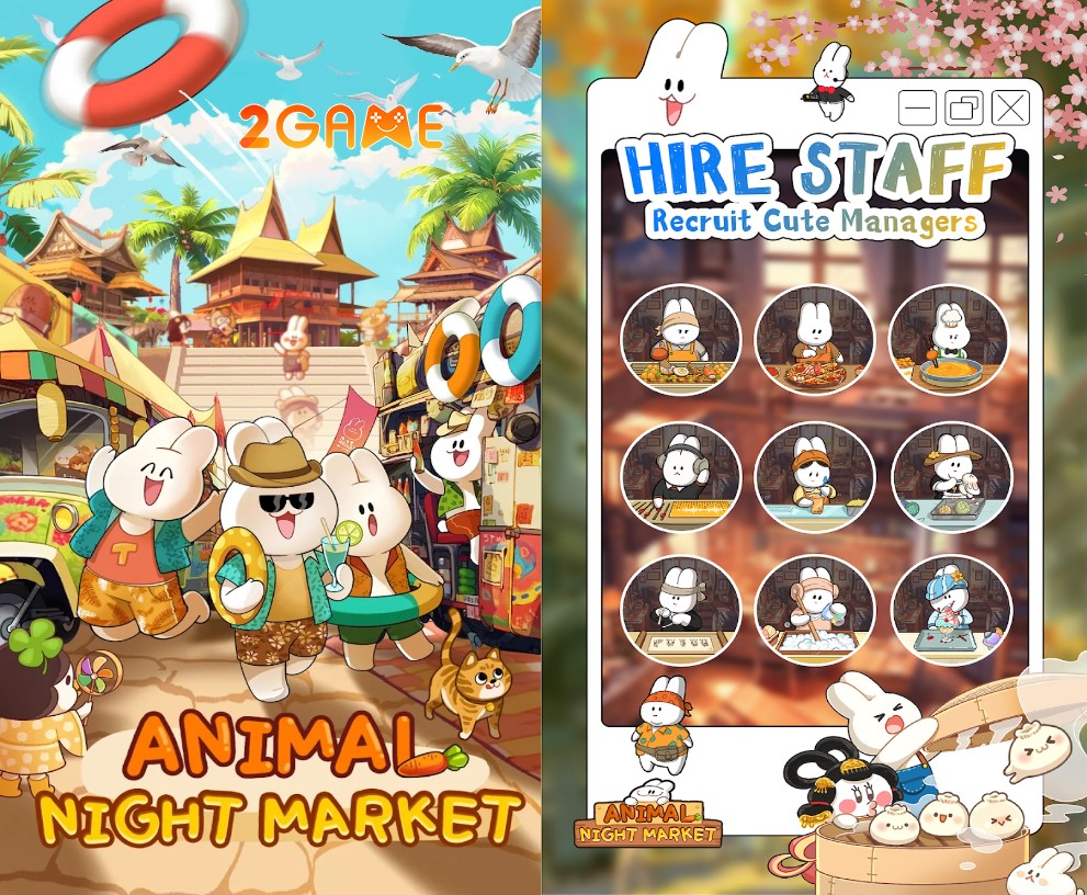 Chiêu mộ và mở rộng đủ loại hàng quán trong game Animal Night Market