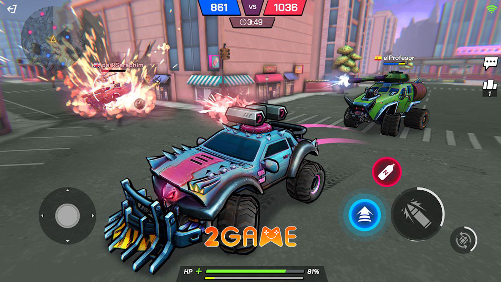 Lối chơi lôi cuốn của game hành động Battle Cars: Fast PVP Arena