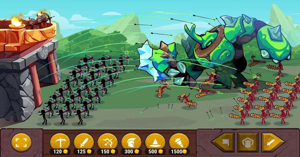 Đại chiến người que cùng game thủ thành Survival War: Stickman Battle