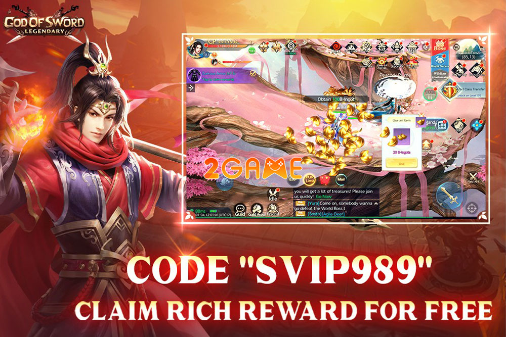 Phần thưởng dồi dào của game MMORPG God of Sword: Legendary