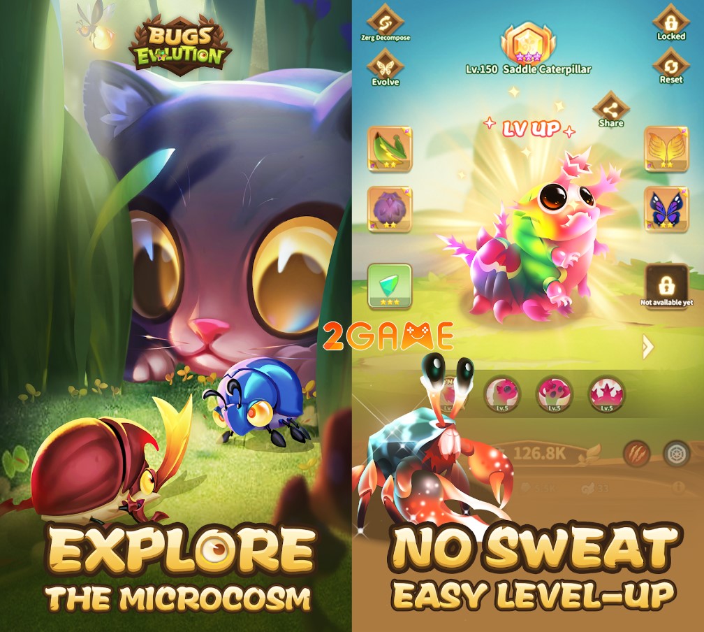 Lối chơi đơn giản của dòng game nhập vai nhàn rỗi Bugs Evolution