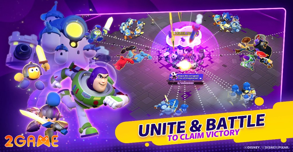 Chiến đấu và tấn công các thế lực tà ác trong game Disney Realm Breakers