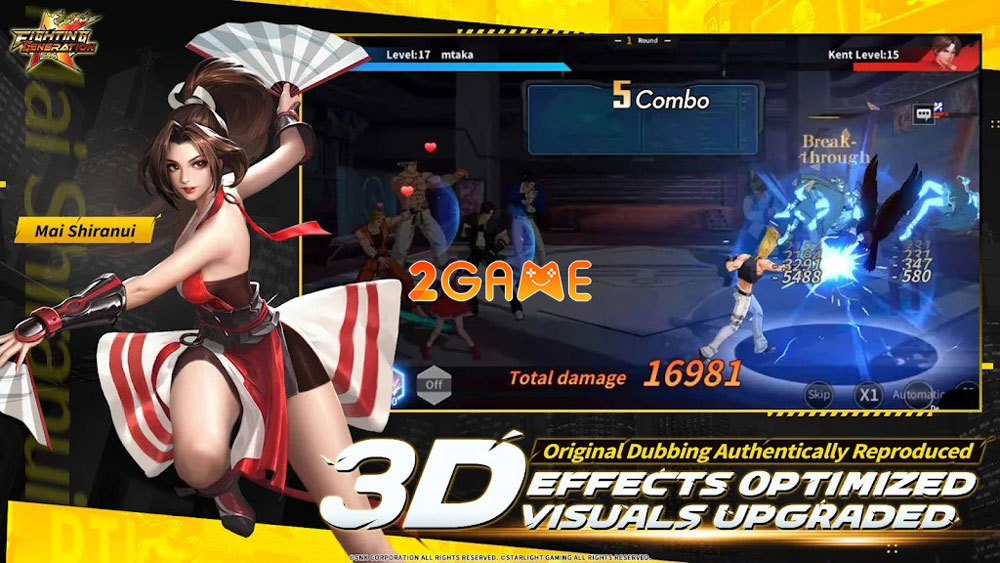 Đồ họa 3D đỉnh cao của game thẻ tướng SNK: Fighting Masters