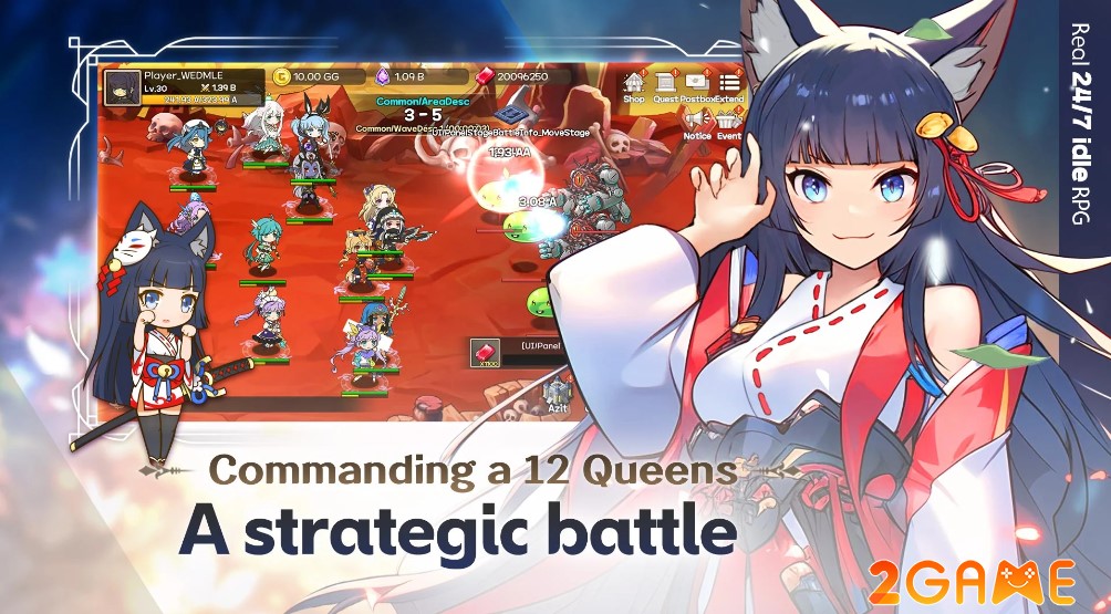 Xây dựng đội hình lên tới 12 nhân vật trong game nhập vai nhàn rỗi Queens Legion