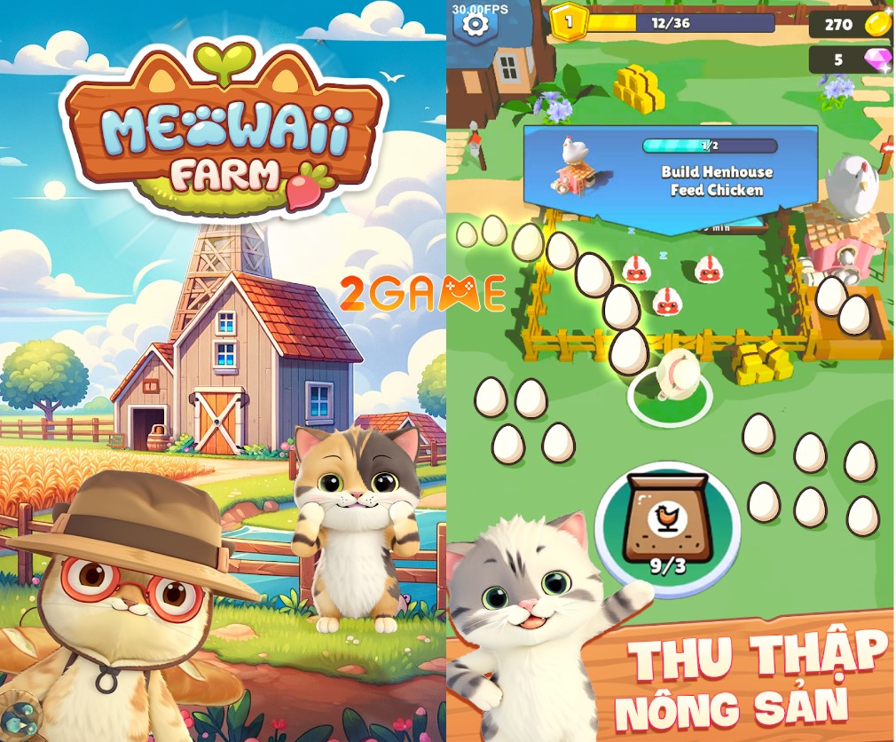 Gặp gỡ các chú mèo đáng yêu trong game Meowaii Farm