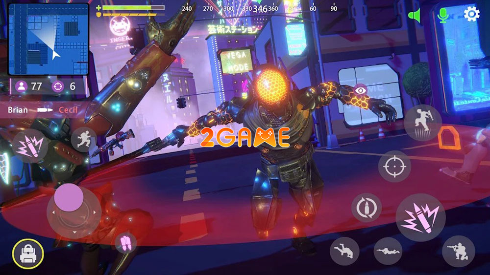 Khung cảnh chiến đấu trong game sinh tồn Robot Destruction Royal