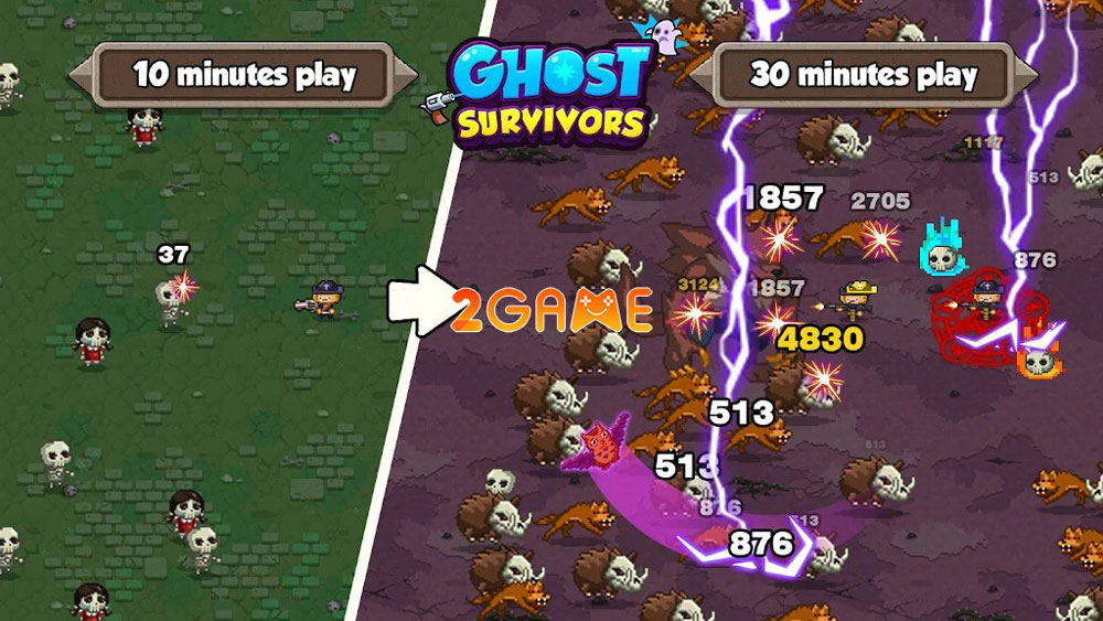 Bối cảnh trong game Ghost Survivors: Pixel Hunt