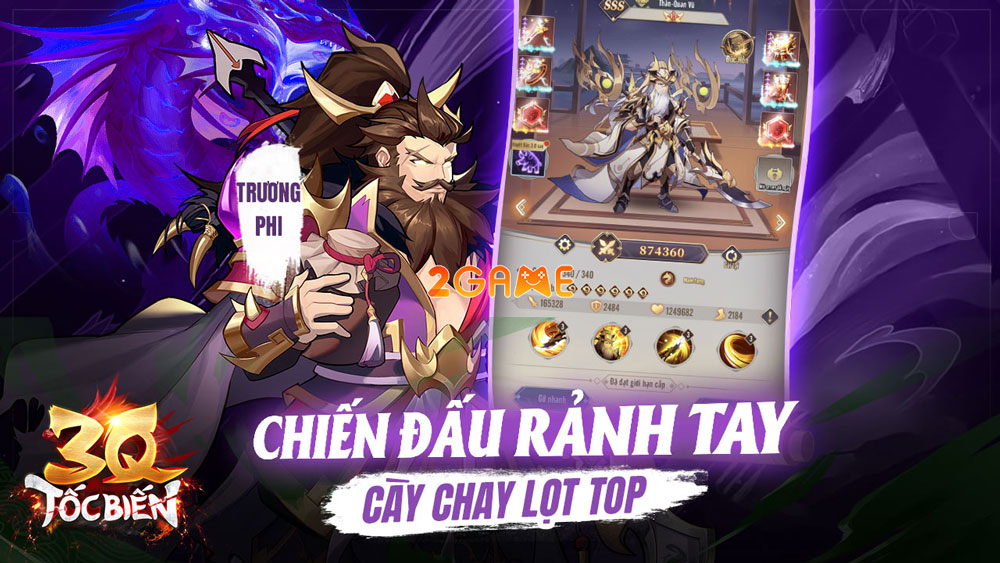 Lối chơi hấp dẫn của game thẻ tướng 3Q Tốc Biến