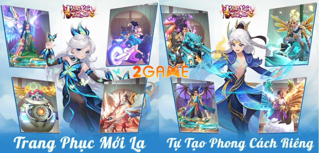 Hàng loạt bộ trang phục xịn xò trong game Mộng Kiếm Tiêu Dao sẽ khiến người chơi thích mê