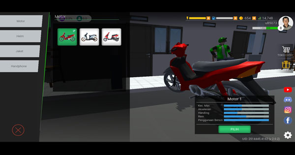 Trải nghiệm một ngày làm tài xế xe ôm công nghệ trong game mô phỏng Ojol The Game