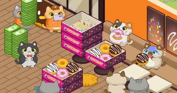 Cat in Donuts: Sweet Shop – Những chú mèo mập mạp đáng yêu bán bánh rán