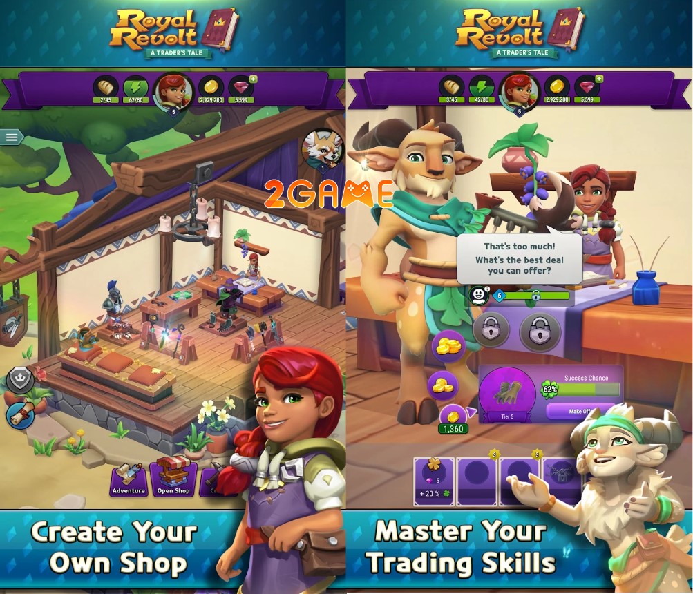 Trở thành chuyên gia đàm phán trong game Royal Revolt: A Trader's Tale