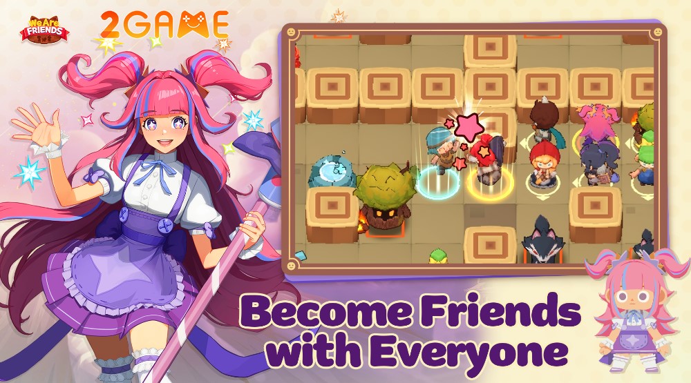 We Are Friends: Puzzle RPG Chiến đấu và kết bạn với các kẻ địch trên chiến trường