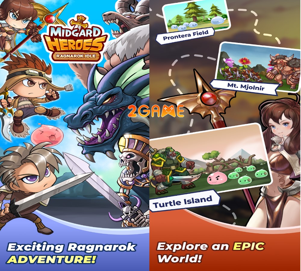 Bắt đầu hành trình phiêu lưu mới trong thế giới Ragnarok - Midgard Heroes: Ragnarok Idle