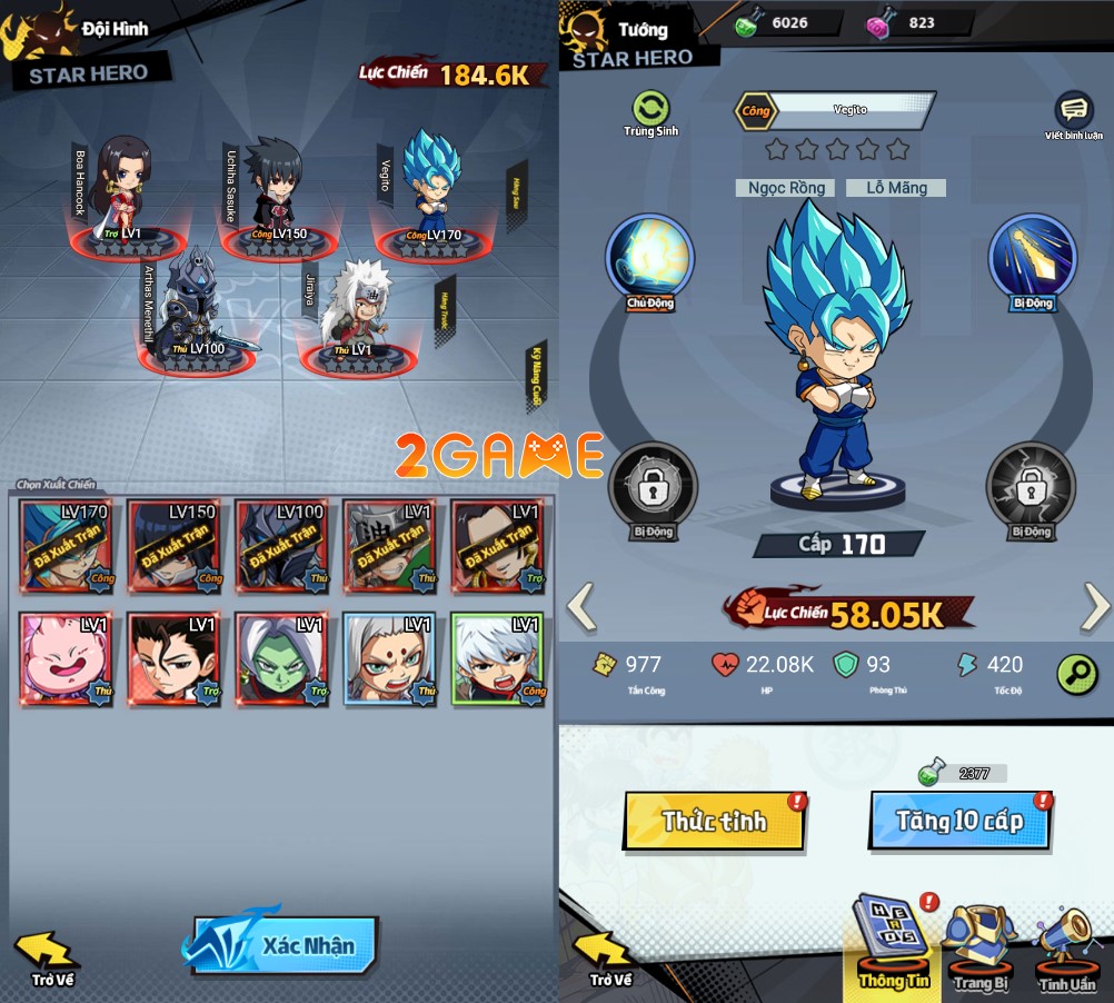 game Idle RPG đa vũ trụ anime Đầu To Tới Đây