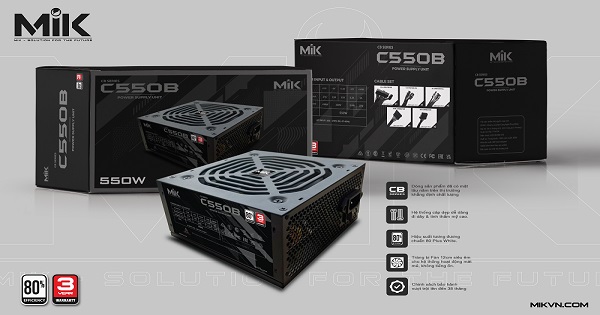 MIK ra mắt tân binh nguồn máy tính tầm trung C550B