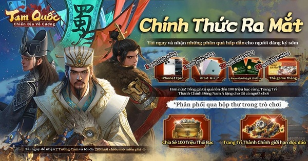 Tuyệt Phẩm SLG Thời Gian Thực Tam Quốc Đích Thực “Tam Quốc: Chiến Địa Vô Cương” chính thức mở Open Beta, khai chiến Giải Đấu mười tỷ đồng