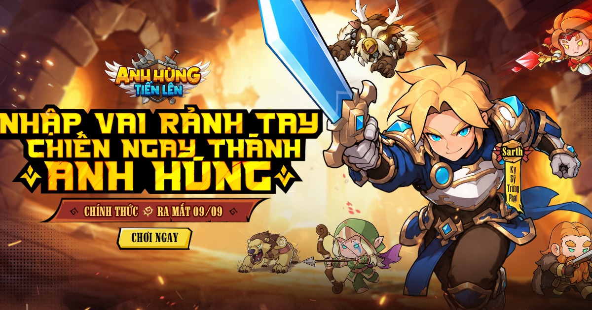 Anh Hùng Tiến Lên ra mắt game thủ Việt với phong cách nhập vai rảnh tay, không VIP