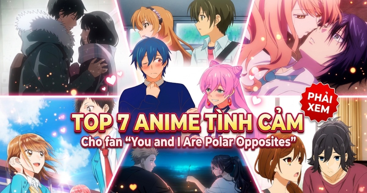 Top 7 anime tình cảm lãng mạn đáng xem dành cho fan của You and I Are Polar Opposites