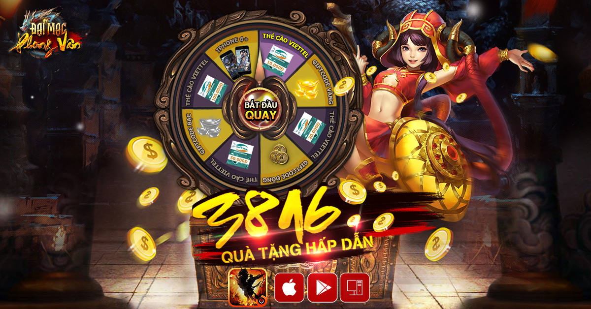 Tặng 1000 giftcode game Đại Mạc Phong Vân